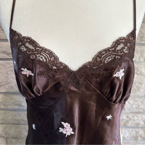 Morgan Taylor intimates women M two-piece robe nightgown chocolate NWT - Picture 3 of 14